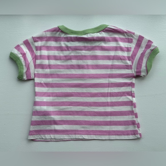 Zara Kids Pink and White Striped Short Sleeve T-Shirt size 6-9 Months NWT - Picture 5 of 5